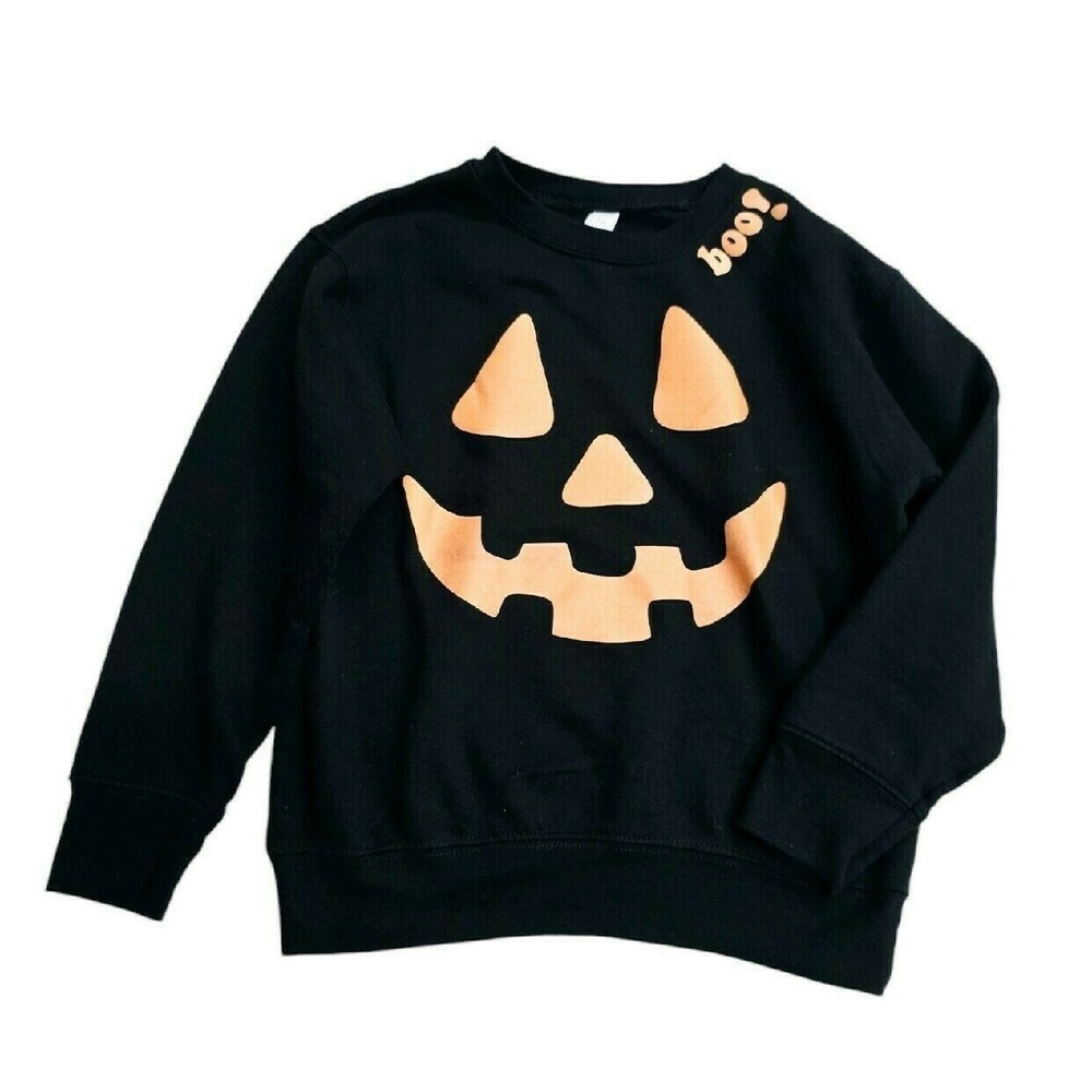 Rabbit Skins *Glow in the dark* Jack O Lantern Sweater | 7 Year
